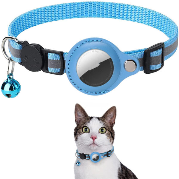 Reflective Collar Waterproof Holder Case For Airtag Air Tag Airtags Protective Cover Cat Dog Kitten Puppy Nylon Collar - Image 9