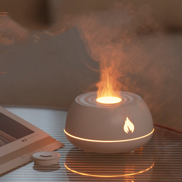 Flame Humidifier Aromatherapy Diffuser 7 Colors Light Home Air Humidifier 130ML USB Room Fragrance Essential Oil Diffuser - Image 5