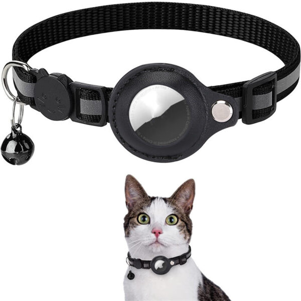 Reflective Collar Waterproof Holder Case For Airtag Air Tag Airtags Protective Cover Cat Dog Kitten Puppy Nylon Collar - Image 4