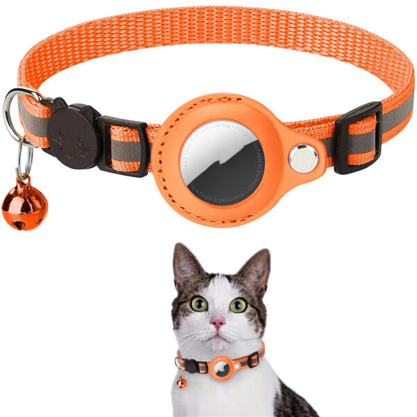 Reflective Collar Waterproof Holder Case For Airtag Air Tag Airtags Protective Cover Cat Dog Kitten Puppy Nylon Collar - Image 8