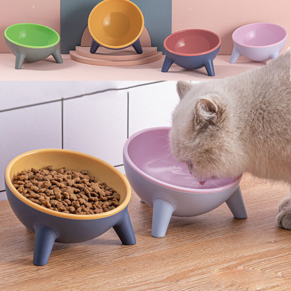 Cat Dog Bowl With Stand Pet Feeding Food Bowls Dogs Bunny Rabbit Nordic Color Feeder Product Supplies Pet Accessories - Image 3