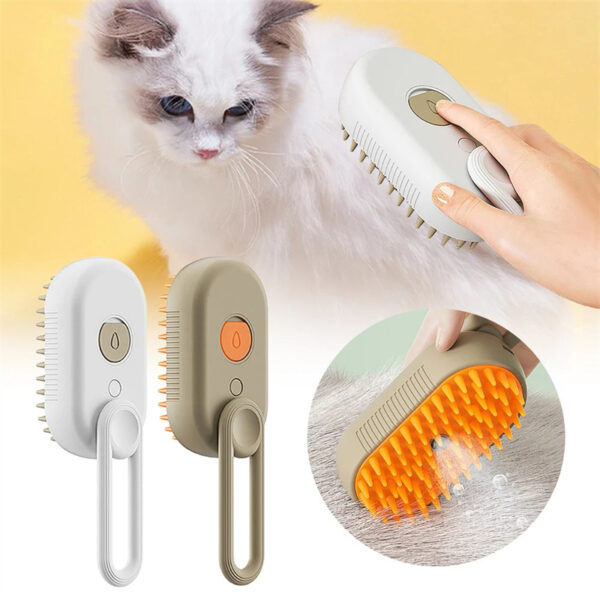 Cat Steam Brush Steamy Dog Brush 3 In 1 Electric Spray Cat Hair Brushes For Massage Pet Grooming Comb Hair Removal Combs Pet Products - Image 5