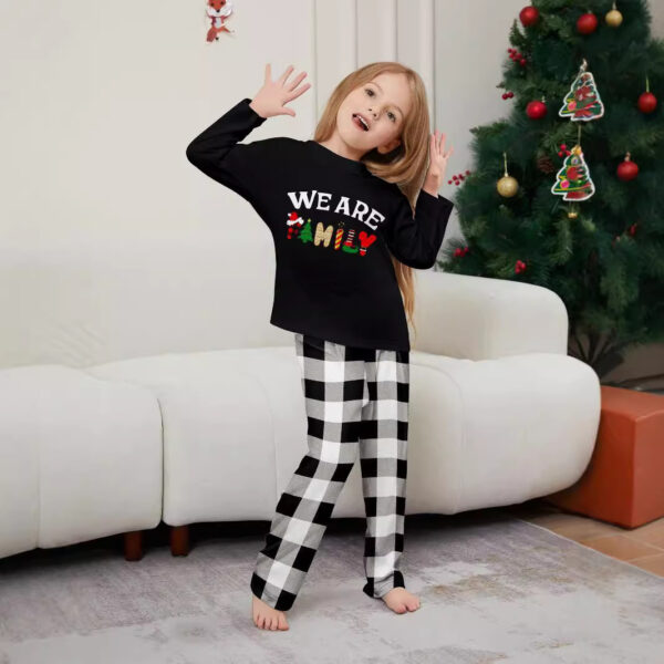 Long Sleeve Trousers Letter Printing Plaid Home Wear - Image 3