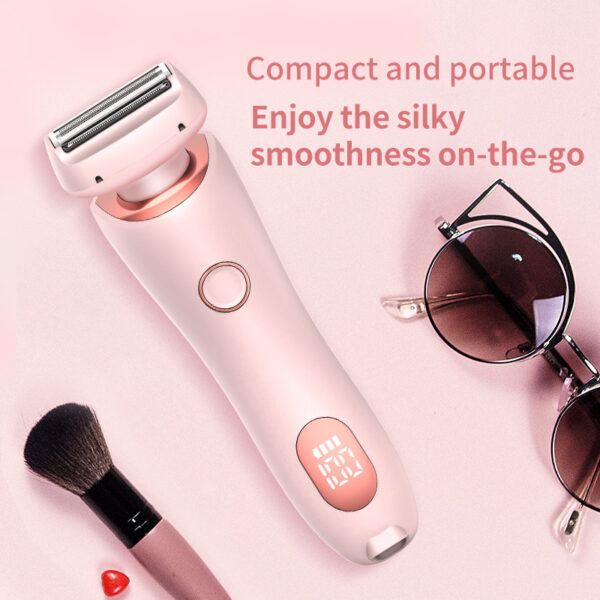 2 In 1 Hair Removal Epilator USB Rechargeable Trimmer Women Body Razor Face Leg Armpit Bikini Hand Pubic Shaver Hair Remover - Image 8