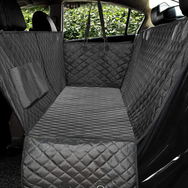 Dog Car Seat Cover View Mesh Pet Carrier Hammock Safety Protector Car Rear Back Seat Mat With Zipper And Pocket For Travel - Image 10