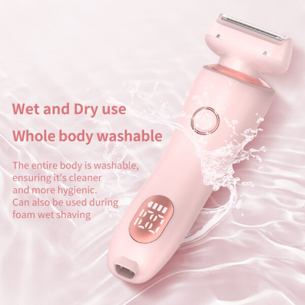 2 In 1 Hair Removal Epilator USB Rechargeable Trimmer Women Body Razor Face Leg Armpit Bikini Hand Pubic Shaver Hair Remover - Image 6